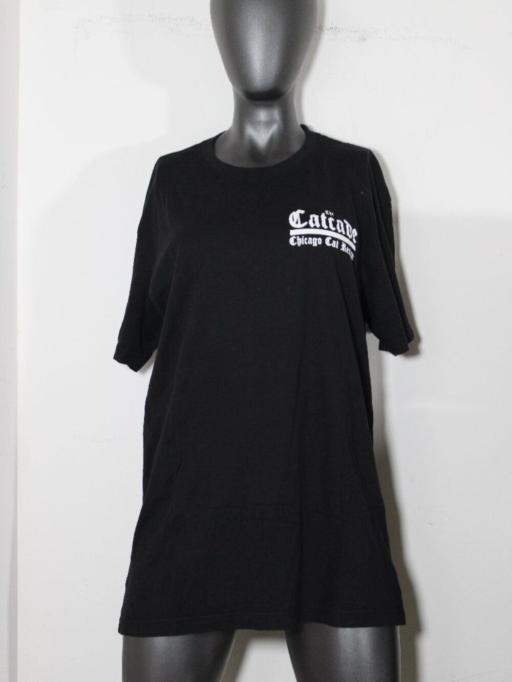 Next Level Apparel The Catcade Chicago Cat Rescue Metal Graphic Tee Black L